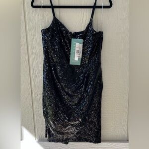 NWT JCPenney Black Sequin Dress